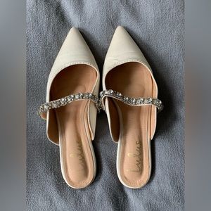 Ivory Satin Bridal Flats